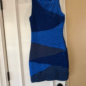 BCBGMaxAzria Vibrant Blue Layered Mini Dress